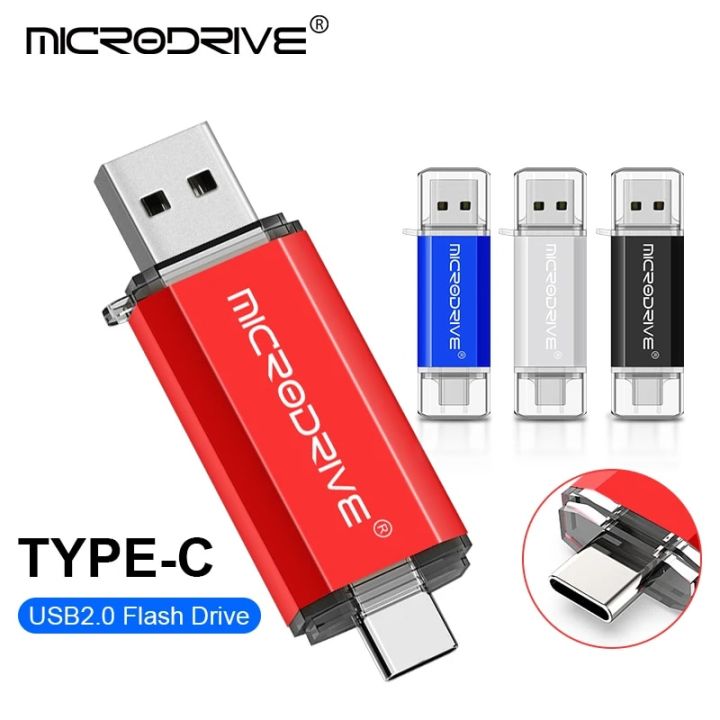 Metal USB Flash Drive Type C OTG Pen Drive 128GB 64GB 32GB