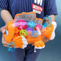 Transparent Gear Fish Toy for Kids - LED, Music, Acceleration & Moving function, Walking Light Toy  for Boys Girls. 