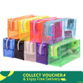 Colorful Candy Clear Pencil Bags Transparent Plastic Pen Case Box Cosmetic Makeup Zipper Bag Pouch School Office Supply Bags - Pencil Bag.