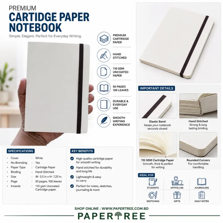 Premium%20Daily%20Journal%20Sketch%20Book%20Notebook%20White%20Elastic%20Band%20(White)%20-%20Image%203