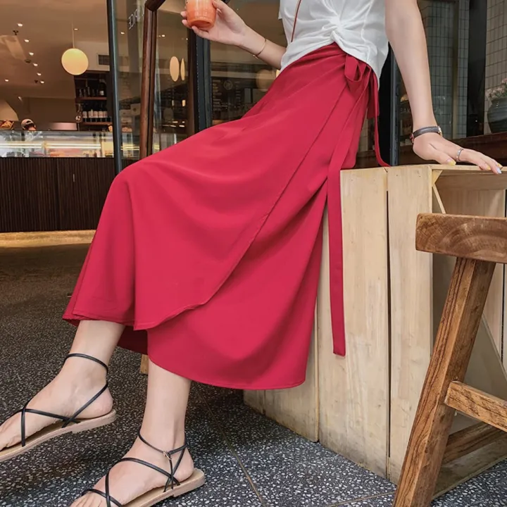 Spring%20Summer%20Autumn%20Beach%20Skirt%20Women%2011%20Colors%20High%20Waist%20Side%20Tie%20Casual%20Wrap%20Skirt%20Female%20Solid%20Elegant%20Midi%20Skirt%20Clothes%20-%20Image%203