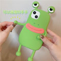 Sroof  Case  For iPhone 6 7 8 11 12 13 14 15 16 Pro 7 8 14 15 Plus 12 Mini 13 Mini X XR XS Max Fun and funny cartoon cute green frog silicone soft shell anti drop phone case back cover. 
