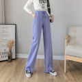 IELGY wide leg pants women's loose high waist straight mopping sports casual pants. 