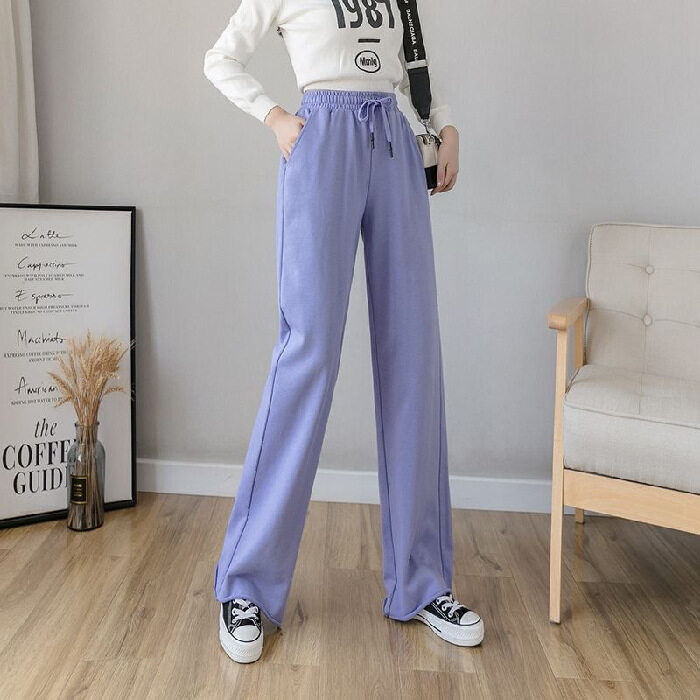 IELGY%20wide%20leg%20pants%20women's%20loose%20high%20waist%20straight%20mopping%20sports%20casual%20pants%20-%20Image%202