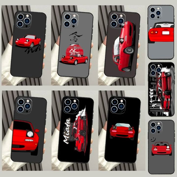 Miata Mx5 Na Red Case For iPhone 14 Pro Max 11 Pro Max 12 13 Mini X XR XS Max SE 2020 7 8 Plus Phone Cover