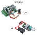 KOGEEK PWM DC Motor Speed Controller DC 3A/20A Speed Adjustable Motor Driver Module 6V 12V 24V 28V DC Motor Reversing Switch with Adjustment Knob. 