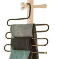 5 layers S Shape MultiFunctional Clothes Hangers Pants Storage Hangers Cloth Rack Multilayer Storage Cloth Hanger 1PC.