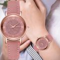 Fashion Women Watch Leather Belt Watch Star Sky Dial Clock Quartz Wrist Watches Ladies Casual Mesh Belt Wristwatch Clock. 