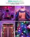 Globe String Lights Mains Powered, LIGHTNUM 10M/32.8ft 100 LED Outdoor Fairy Lights Warm White, Waterproof IP44, 8 Modes, Memory Function, for Christmas Tree, Party, Terrace, Indoor Decoration. 