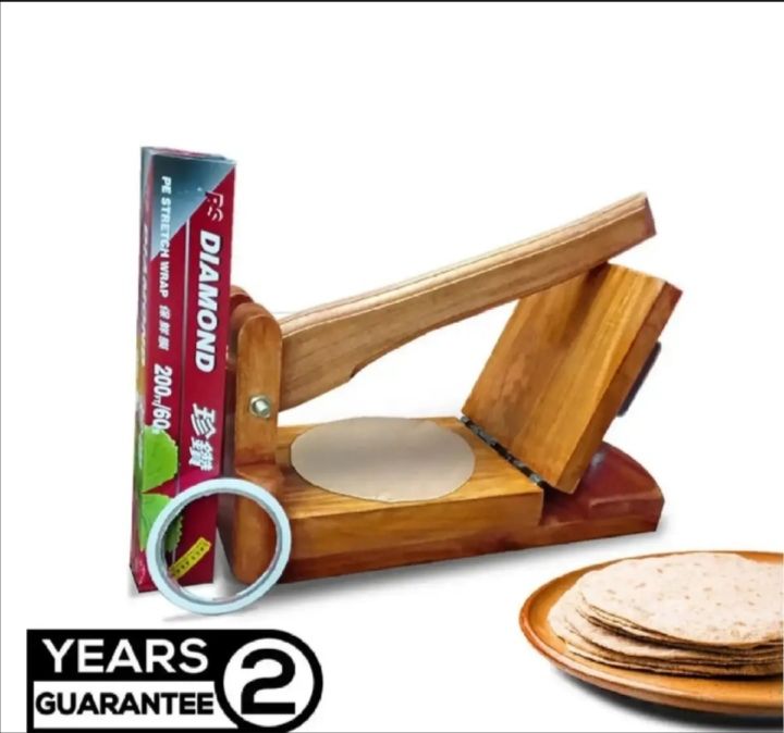 Wooden Ruti Maker with 1 Box Ruti Paper with Booth side Gum Tape Brown