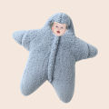 Newborn baby sleeping bag, baby one-piece, starfish, cute crawling suit, autumn and winter, thickened kick-proof bag, anti-startling. 