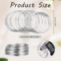 100 Loop Jewelry Wire,Memory Wire for Jewelry Making Bracelets,Gold. 