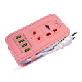 Maxline 4 USB Port & 2 Power Socket travel multi use with multi plug 6 Feet long cable.. 