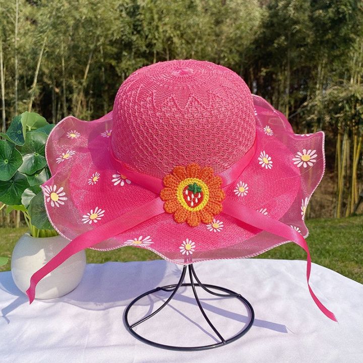 peppa%20pig%20Hat%20Female%20Korean%20Version%20Children's%20Knitted%20Sun%20Breathable%20Beach%20Protection%20Cartoon%20Straw%20-%20Image%202