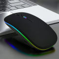 Rechargeable Mouse Dual Mode Rechargeable Wireless Mouse Bluetooth 5.0 2.4 GHz Optical Wireless Mouse 1600DPI. 