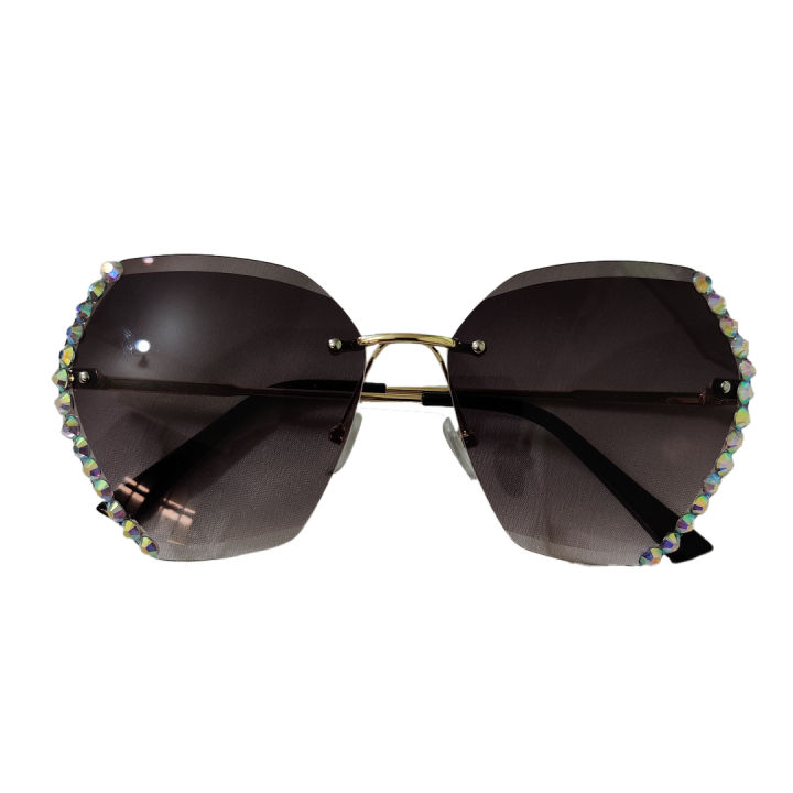 Fashionable Eye Shades Eye wear Rimless Sunglass Women Square