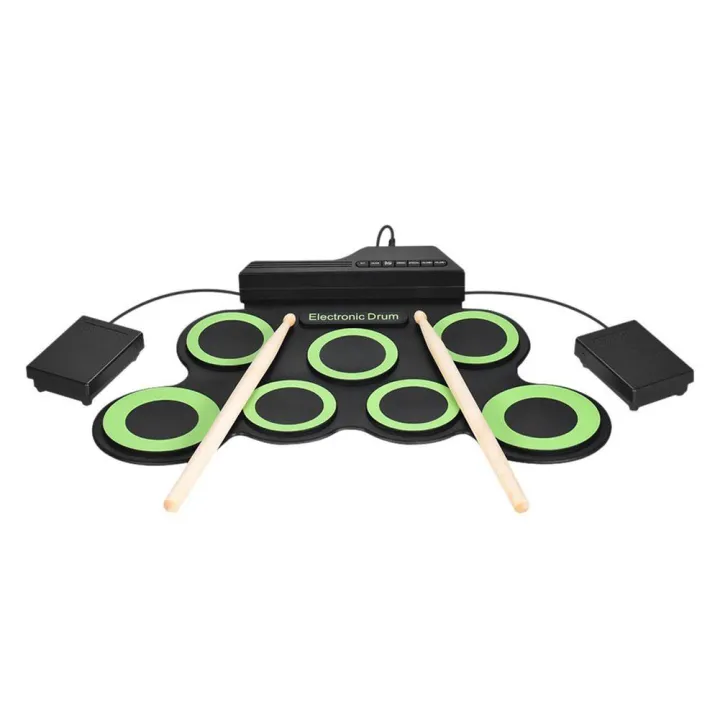 Portable%20Electronic%20Drum%20Digital%20USB%207%20Pads%20Roll%20up%20Drum%20Set%20Silicone%20Electric%20Drum%20Pad%20Kit%20with%20DrumSticks%20Foot%20Pedal%20-%20Image%203