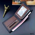 Avro Men's Soft PU Leather Business Wallet Multi-Card Slot With ID Holder Solid Color Travel Money Bag For Men. 