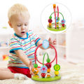 Montessori Baby Toys Wooden Roller Coaster Bead Maze Toddler Early Learning Educational Puzzle Math Toy for Children 1 2 3 Years SnowWhite. 