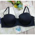 Black Color Soft Net Bra Panty Set For Girls And Women's-01 set.
