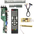 3663 NEW Digital DVB-C DVB-T/T2 Universal LCD LED TV Controller Driver Board+7 Key Button + Iron Baffle Stand 3463A. 