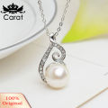 Carat Party Women Rhinestone Big Faux Pearl Necklace Hook Earrings Set Fashion Jewelry. 