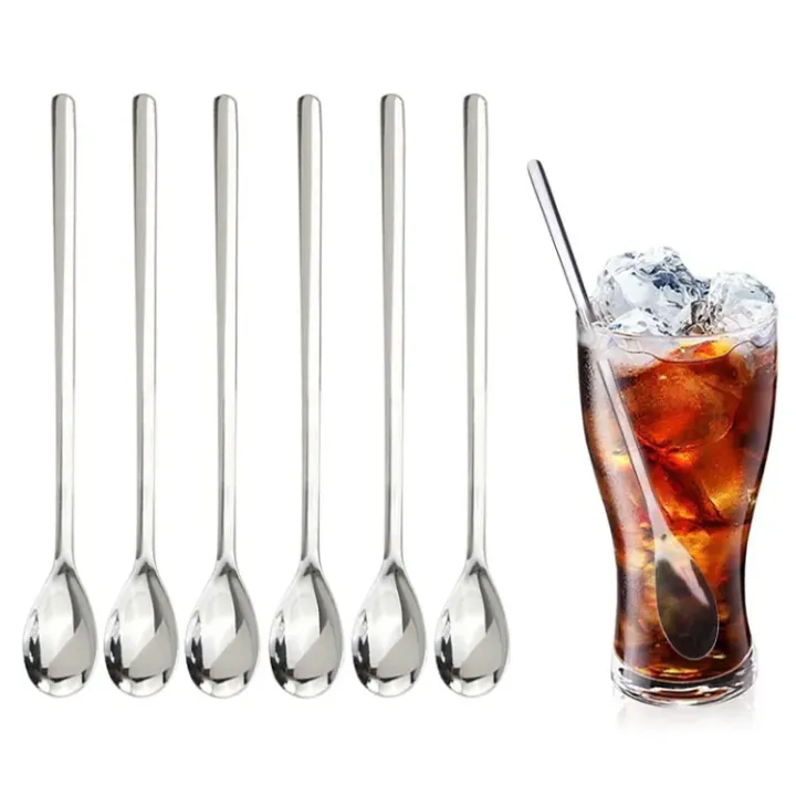 6pcs%20Long%20Handle%20Spoon%2018/10%20Stainless%20Steel%20Spoon%20Set%20Mixing%20Spoon%20Ice%20Cream%20Spoon%20Long%20Spoon%20Iced%20Tea%20Spoon%20Milkshake%20Spoon%20-%20Image%204