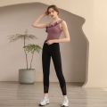 Spring and Summer New Yoga Wear Women's Sling off-the-Shoulder Ruffled Workout Clothes Quick-Drying Mesh High Elastic Sports Suit. 