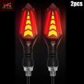 2 Pcs Universal Motorcycle led Turn Signal Light Indicator Flasher Light Flexible Amber Blinker Lamp Light for Motorbike. 
