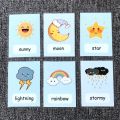 Baby Montessori Toys Emotion Weather Learning Card Cartoon English Flash Cards Kids Learning Toys Educational Toys for Children. 