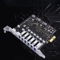 PCIE To USB Controller Card-1 * PCIE Adapter Card-black.