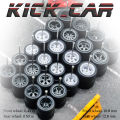 1/64 Wheels with Rubber Tires CE28 Refitting Parts for Diecast Model Car Hot Wheels Matchbox Tomica D:11mm 1 Set. 