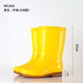 Knee-High Rain Boots Men's Boots Short Tube Sanitary Rain Shoes Beef Tendon Bottom Acid and Alkali Resistant Middle Tube Chef White Rubber Shoes Female.