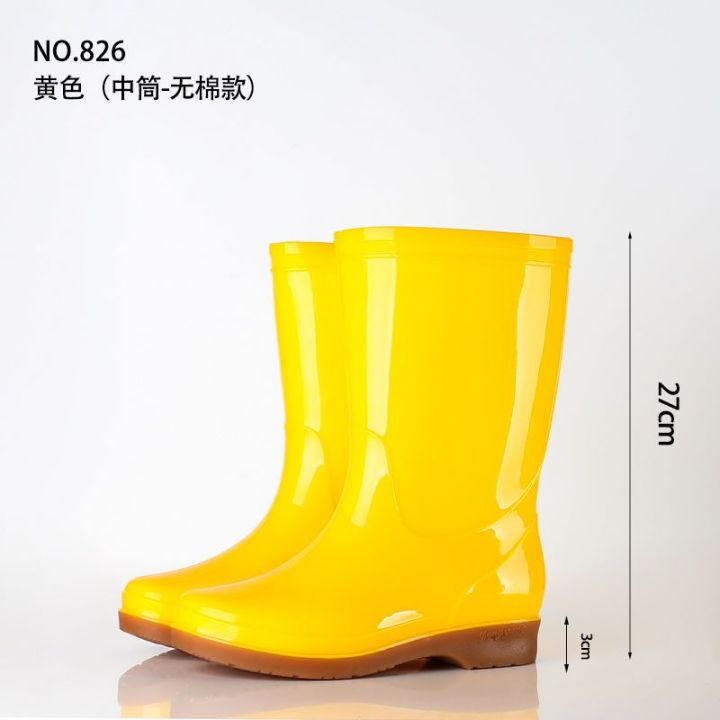 Knee-High%20Rain%20Boots%20Men's%20Boots%20Short%20Tube%20Sanitary%20Rain%20Shoes%20Beef%20Tendon%20Bottom%20Acid%20and%20Alkali%20Resistant%20Middle%20Tube%20Chef%20White%20Rubber%20Shoes%20Female%20-%20Image%204