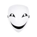 Cosplay Full Face Masks Adults Japanese Anime White Smile Mask Halloween Props Adjustable Mask Performance Facepiece Helmet.