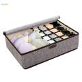 Closet Organizer Sock Storage Box with Lid Multipurpose Rectangular Bed Organizer.