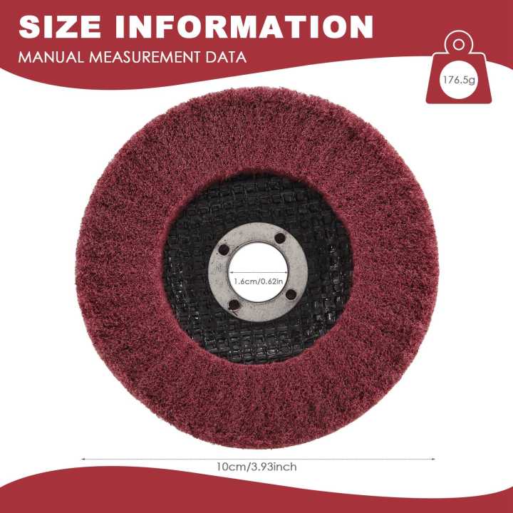 5Pcs%204%20Inch%20Polishing%20Grinding%20Wheel,Scouring%20Pad%20for%20Angle%20Grinder%20-%20Image%205