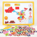 Chinese Map Puzzle Children's Educational Toys Intelligence Development 3-4-6 Years Old 8 Girl Boy Building Blocks Magnetic World.