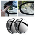 2Pcs Suction Cup Car Blind Spot Rear View Mirror Adjustable 360 Degree Wide Angle Small Round Mirror Waterproof Car Reverse Auxiliary Rearview Convex Mirror. 
