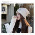 Soft Korean Style Summer Spring Solid color Stacking bonnet Knitted Hat Men Skull cap Women Beanie. 