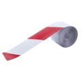 Practical Product 10m x 5cm Safety Warning Tape Reflective Tape Self adhesive Tape Reflective Strip Traffic Reflective Stickers Color: red + white.