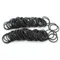 100pcs/set Black Hair Ties For Men No Damage No Breakage Ribbon Flat Hair Bands For Guys Long Men Hair Accessories. 