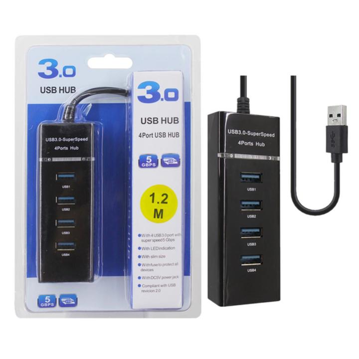 USB 3.0 Hub With 4 Ports 1.2M Model : 303 - Black