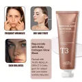 Baby Collagen Glow Mask - Korean Peel Off Mask Skincare Infused with Reallagen/T3 Vegan Collagen, Aginon, Volufiline, for Elasticity, Firmness, Glow Skin, and Optional Overnight Use. 