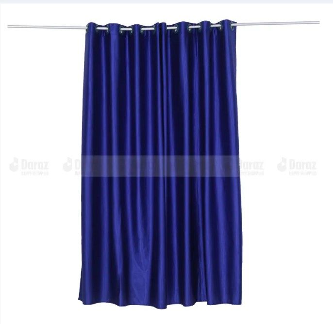 Synthetic Curtains Solid Color (One Color)-Blue, Red, Maroon, Cream, Chocolate-Sabaya International. - Porda