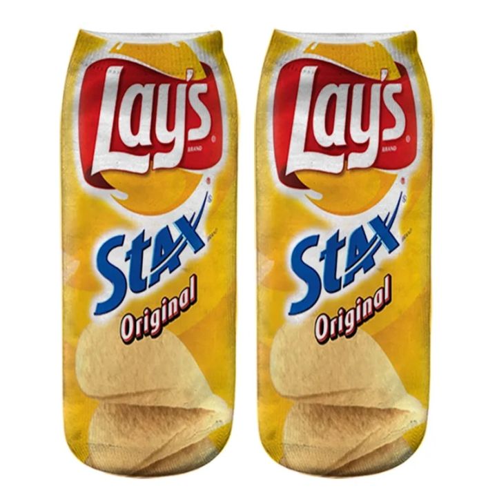 New%20Funny%20Cartoon%20Foods%20Low%20Ankle%203D%20Printed%20Potato%20Chips%20Fries%20Short%20Cotton%20Socks%20For%20Women%20Men%20Summer%20Spring%20Dropship%20-%20Image%203