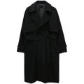 2023Spring New over-the-Knee Pu Handsome Trench Coat Men's Mid-Length Loose Overcoat Korean Style Trendy All-Matching and Handsome Coat. 