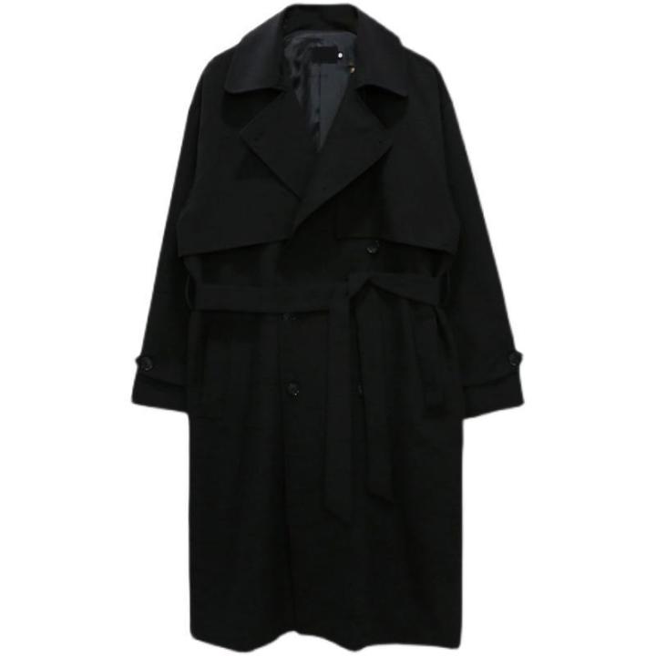 2023Spring%20New%20over-the-Knee%20Pu%20Handsome%20Trench%20Coat%20Men's%20Mid-Length%20Loose%20Overcoat%20Korean%20Style%20Trendy%20All-Matching%20and%20Handsome%20Coat%20-%20Image%204