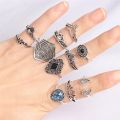 Pack of 30pieces Women's Fashion Bohemia Flower Animal Leaf Love Snake Crown Diy Jewelry Finger Rings Mix Different Style.