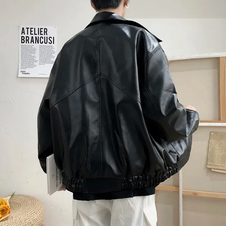 Jackets%20Men%20Pu%20Leather%20Retro%20Pockets%20Loose%20Korean%20Style%20Trendy%20Outwear%20Plus%20Size%20Cargo%20Tactical%20Daily%20Handsome%20All-match%20Clothes%20-%20Image%202